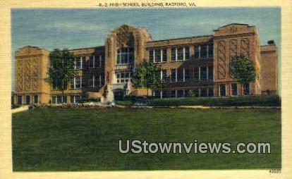 High School Building  - Radford, Virginia VA Postcard