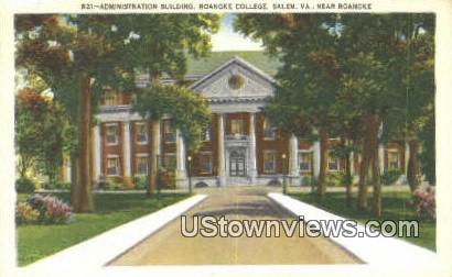 Roanoke College  - Salem, Virginia VA Postcard