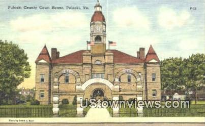 Pulaski County Court House  - Virginia VA Postcard