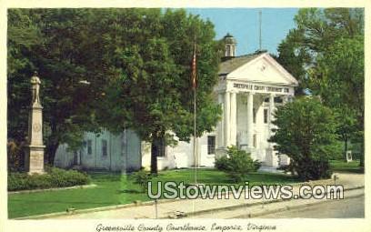 Greenville Counrthouse  - Emporia, Virginia VA Postcard