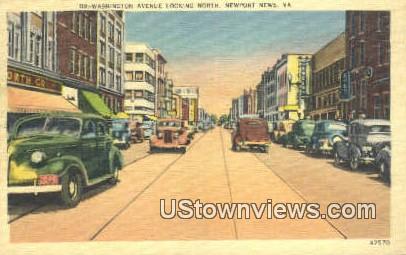 Washington Avenue  - Newport News, Virginia VA Postcard