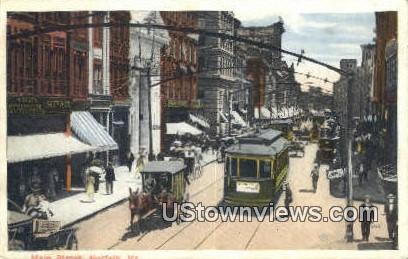 Main Street  - Norfolk, Virginia VA Postcard