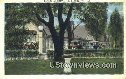 Norfolk Country Club  - Virginia VA Postcard