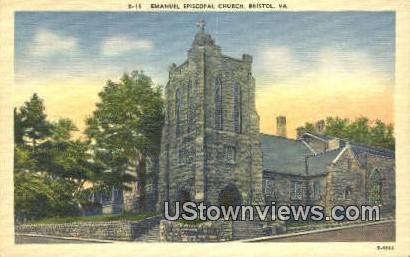 Emanuel Episcopal Church  - Bristol, Virginia VA Postcard