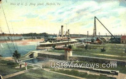 US Navy Yard  - Norfolk, Virginia VA Postcard
