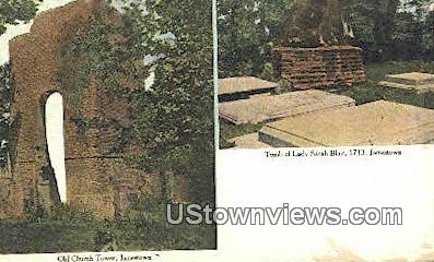 Old Church Tower  - Jamestown, Virginia VA Postcard