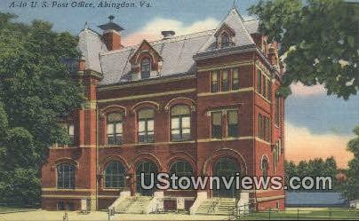 Us Post Office  - Abingdon, Virginia VA Postcard