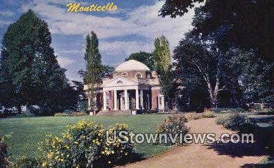 Monticello  - Charlottesville, Virginia VA Postcard