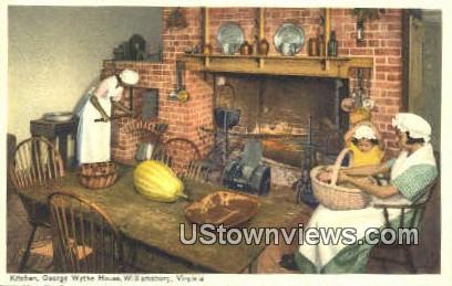 Kitchen George Wythe House  - Williamsburg, Virginia VA Postcard