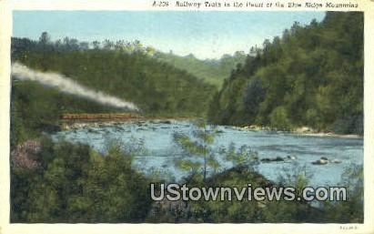 Railway Train  - Blue Ridge Parkway, Virginia VA Postcard