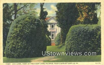 Home of President James Monroe  - Charlottesville, Virginia VA Postcard
