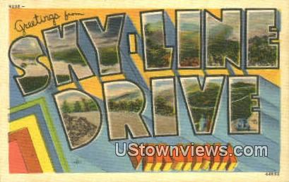 Greetings From  - Skyline Drive, Virginia VA Postcard