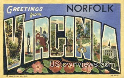 Greetings From  - Norfolk, Virginia VA Postcard
