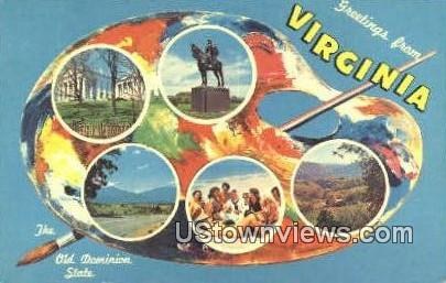 Greetings from Virginia , Virginia, VA, - Greetings from Virginia Postcards Postcard