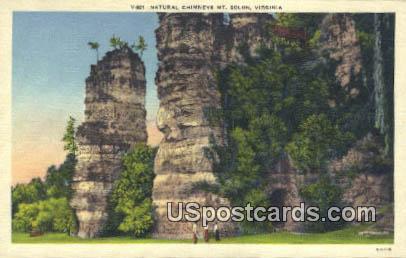 Natural Chimneys - Mt Solon, Virginia VA Postcard