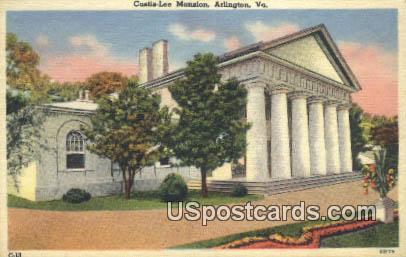 Custie Lee Mansion - Arlington, Virginia VA Postcard