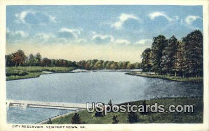 City Reservoir - Newport News, Virginia VA Postcard