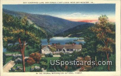 Sherando Lake & Forest Camp Lodge - Waynesboro, Virginia VA Postcard