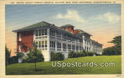 George Wright Masonic Memorial Building - Charlottesville, Virginia VA Postcard