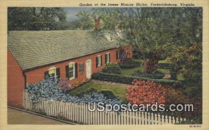 Garden, James Monroe Shrine - Fredericksburg, Virginia VA Postcard