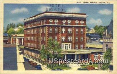 Hotel Bristol - Virginia VA Postcard