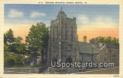 Emanuel Episcopal Church - Bristol, Virginia VA Postcard