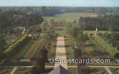 Palace Gardens - Williamsburg, Virginia VA Postcard