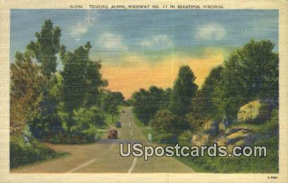 Highway No 11 - Misc, Virginia VA Postcard