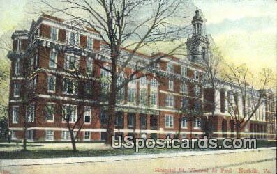Hospital St Vincent de Paul - Norfolk, Virginia VA Postcard
