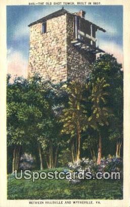 Old Shot Tower - Wytheville, Virginia VA Postcard
