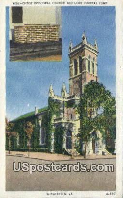 Christ Episcopal Church - Winchester, Virginia VA Postcard
