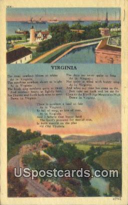 Misc, VA Postcard       ;         Misc, Virginia
