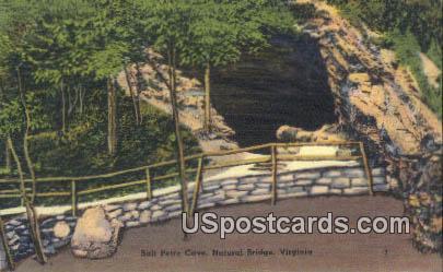 Salt Petre Cave - Natural Bridge, Virginia VA Postcard