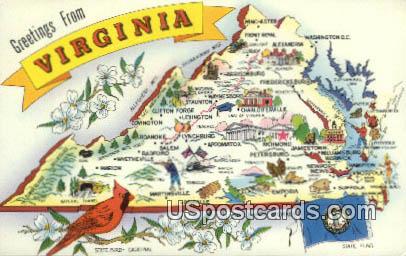 Greetings from, VA Postcard       ;         Greetings from, Virginia