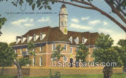Old Capitol Building - Williamsburg, Virginia VA Postcard