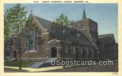Christ Episcopal Church - Roanoke, Virginia VA Postcard