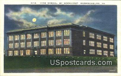 High School - Harrisonburg, Virginia VA Postcard