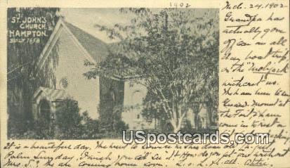 St Johns Church - Hampton, Virginia VA Postcard