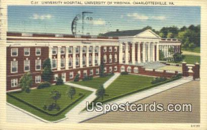 University Hospital, University of Virginia - Charlottesville Postcard