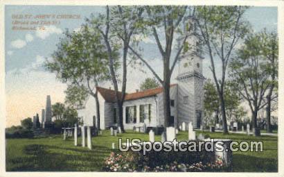 Old St John's Church - Richmond, Virginia VA Postcard