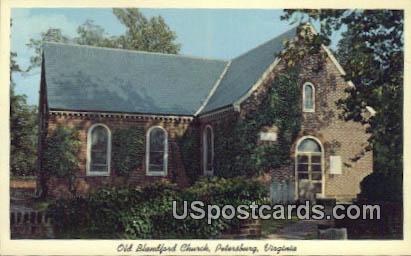 Old Blandford Church - Petersburg, Virginia VA Postcard