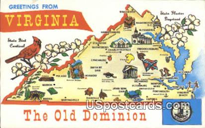 Greetings from, VA Postcard       ;         Greetings from, Virginia