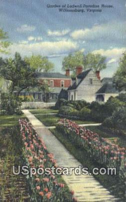 Garden of Ludwell-Paradise House - Williamsburg, Virginia VA Postcard