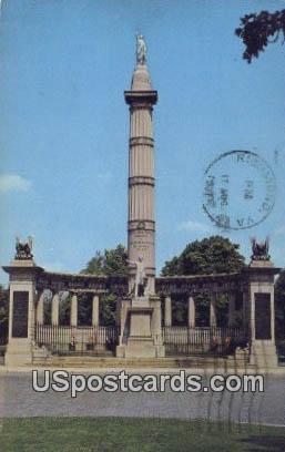 Jefferson Davis Monument - Richmond, Virginia VA Postcard