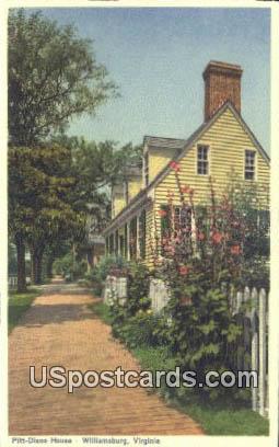 Pitt Dixon House - Williamsburg, Virginia VA Postcard