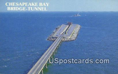 Chesapeake Bay Bridge Tunnel - Virginia Beach Postcards, Virginia VA Postcard