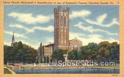 Christ Church - Norfolk, Virginia VA Postcard