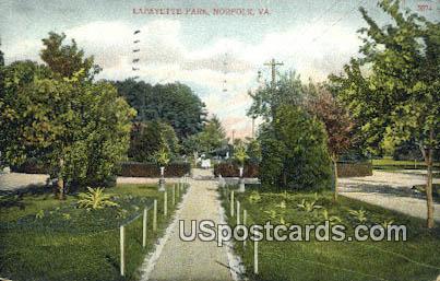 Lafayette Park - Norfolk, Virginia VA Postcard