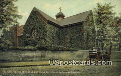 Old St Paul's Church - Norfolk, Virginia VA Postcard