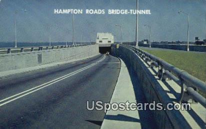 Hampton Roads Bridge Tunnel - Norfolk, Virginia VA Postcard